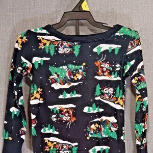 NWT Disney Christmas Pajama Set Mickey Minnie Donald Pluto 3T Black Holiday Retr